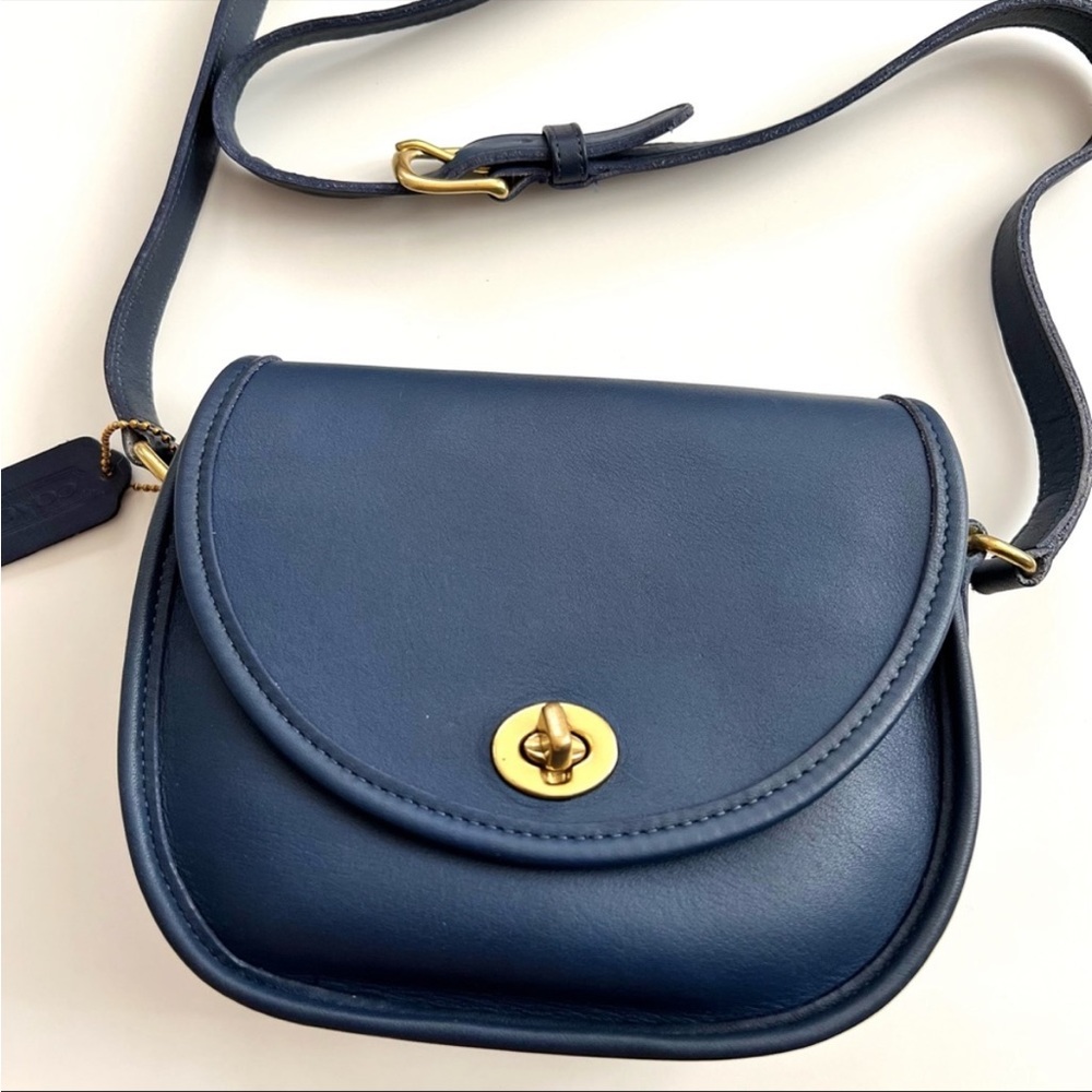 Vintage Coach Blue Watson Crossbody Bag 9981